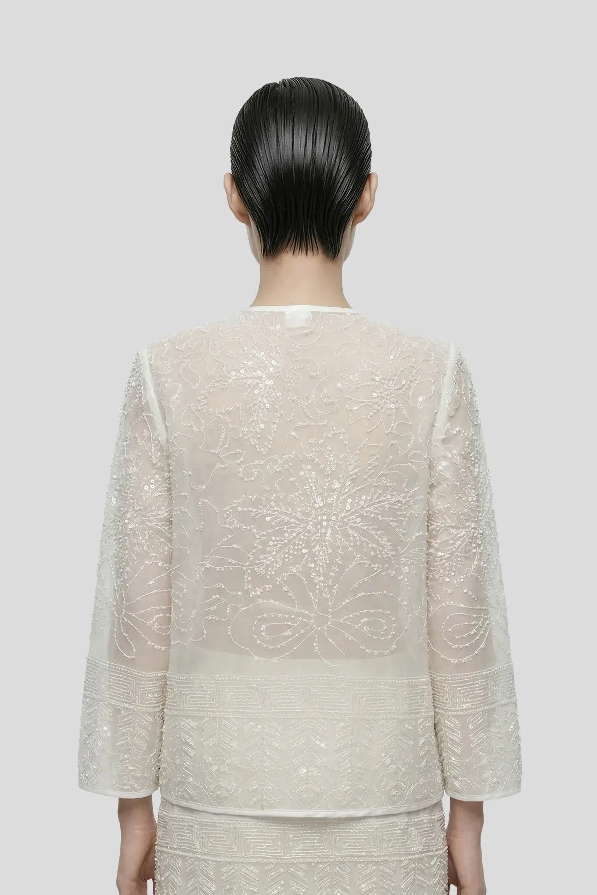DW Ateller Ethereal Hand-Beaded Sheer Tailored Set