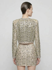 Seraphina Sequin Embellished Tailored Set
