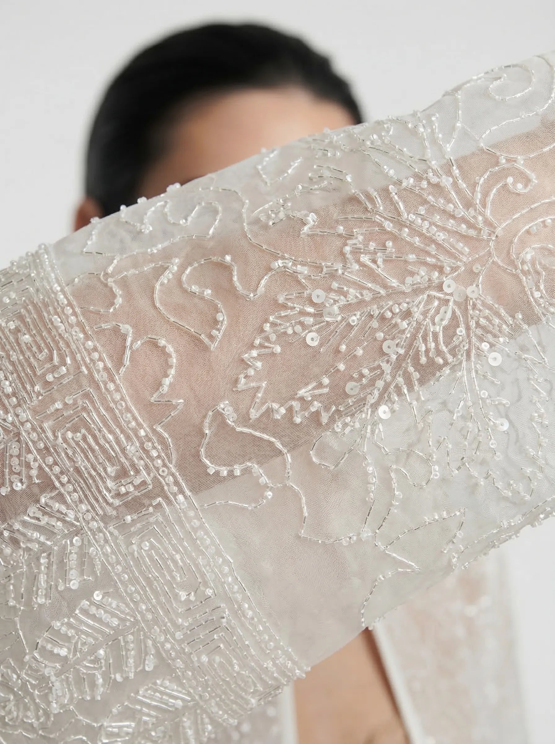 DW Ateller Ethereal Hand-Beaded Sheer Tailored Set