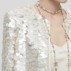 Luminescent Sequin Cropped Jacket & Mini Skirt Set