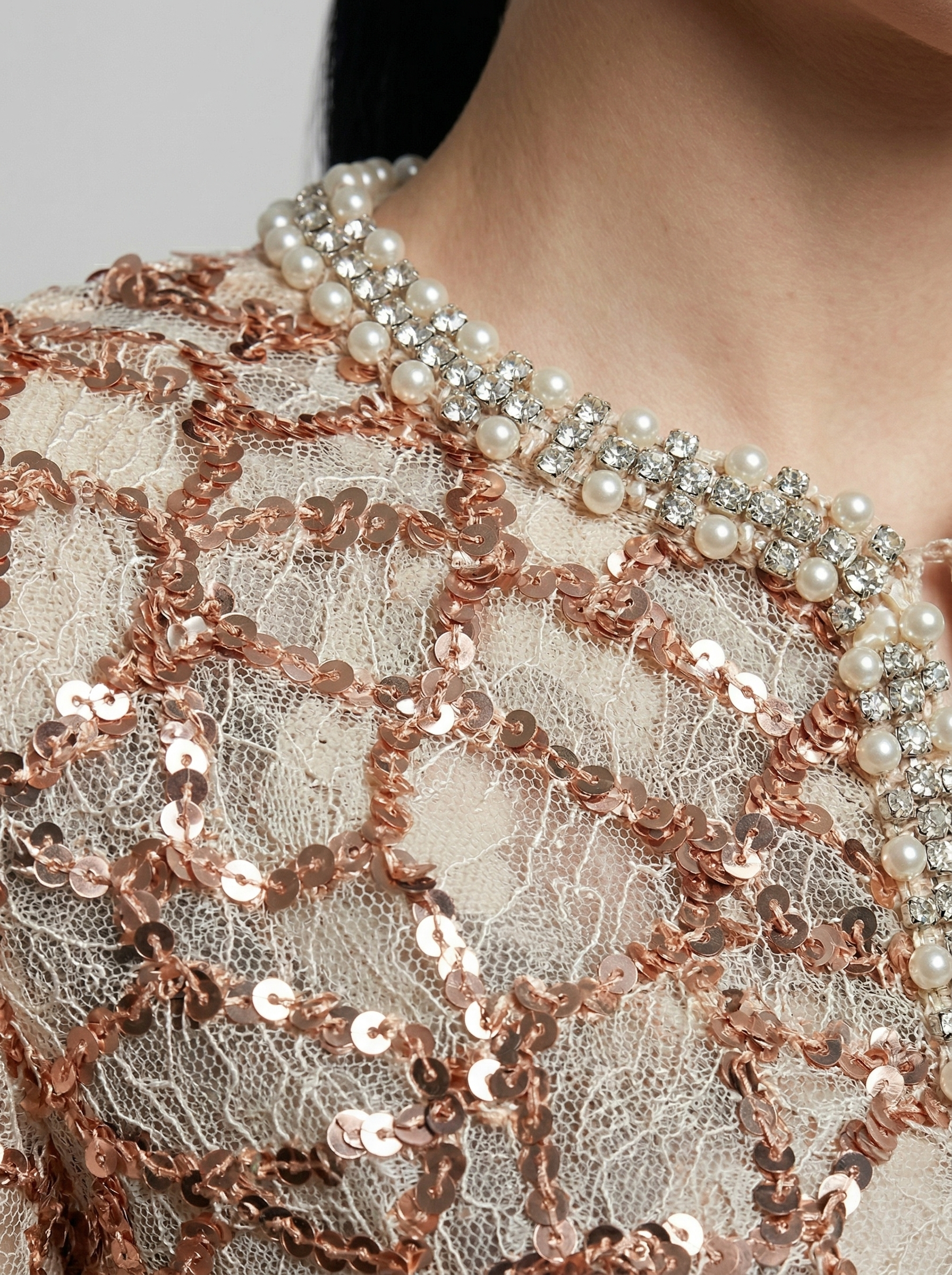 DW Ateller Seraphina Sequin & Feather Cropped Jacket