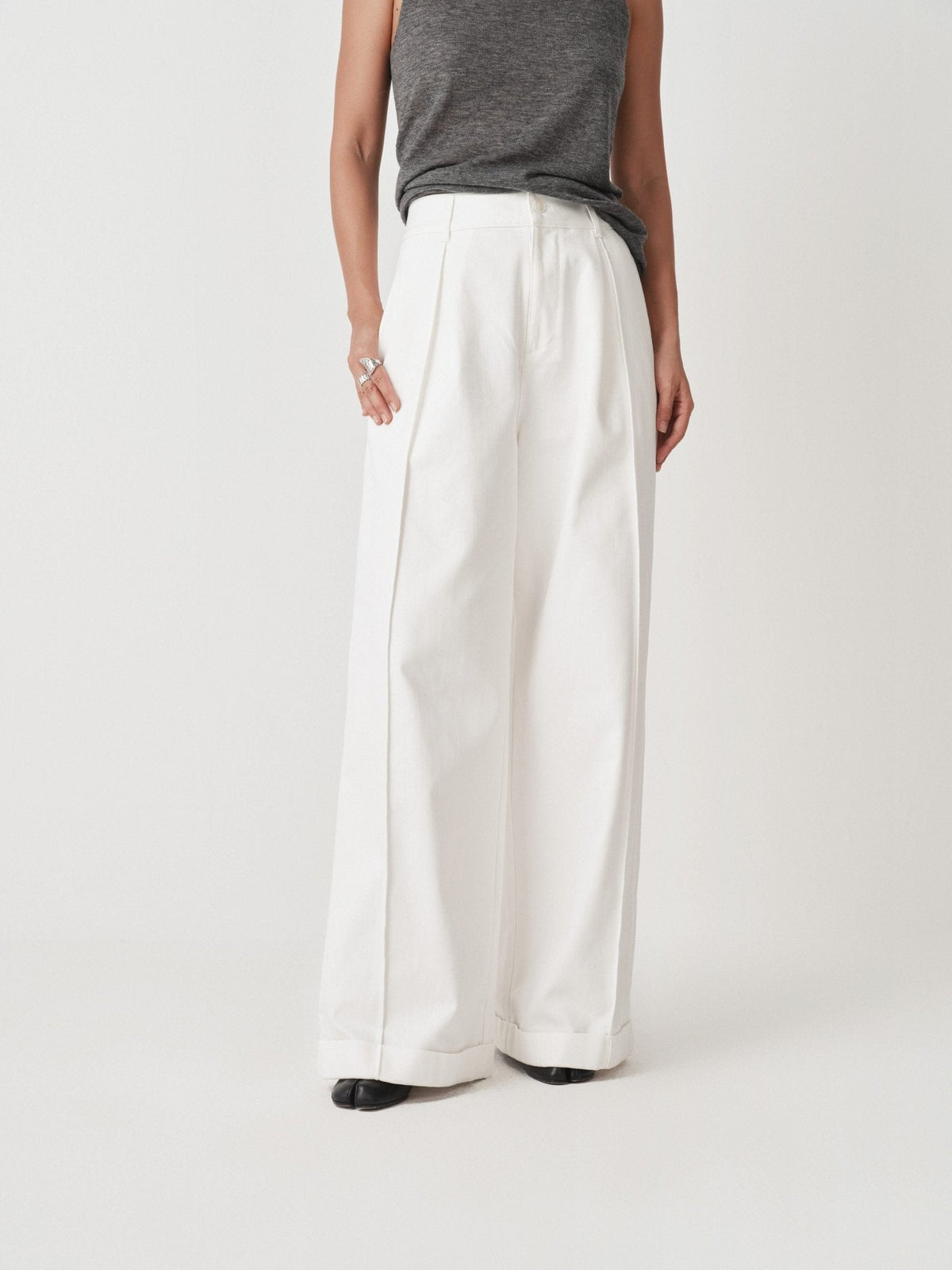 Essential Lyocell Wide-Leg Pants